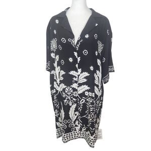 Asos Black and White Floral Print Mini Skirt Dress NWOT Size 6 Floral Mini Dress
